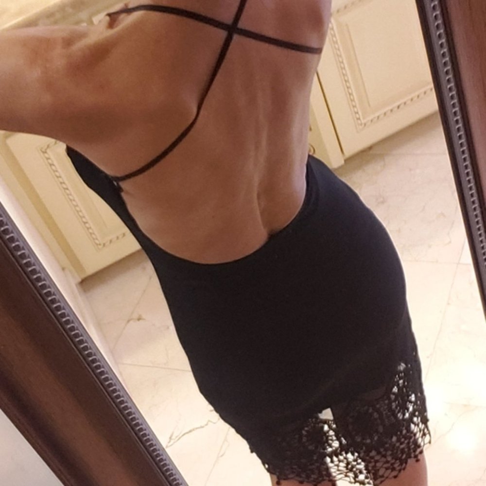 Blanc crochet bottom mesh dress, S. - Picture 9 of 14